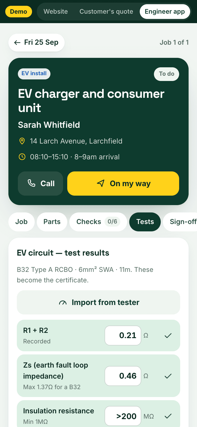 Castlow Electrical screenshot 3